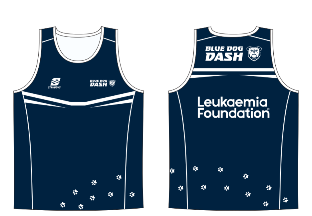 Women's Blue Dog Dash Singlet